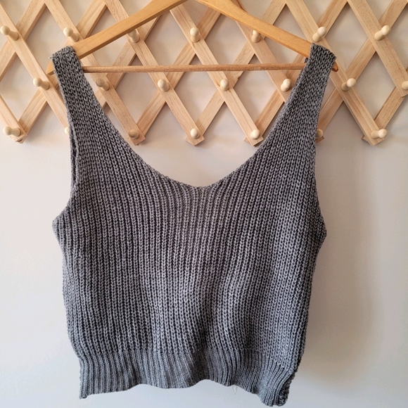 BOOHOO Crop Twist Sweater Vest (s18) Grey - Picture 4 of 6